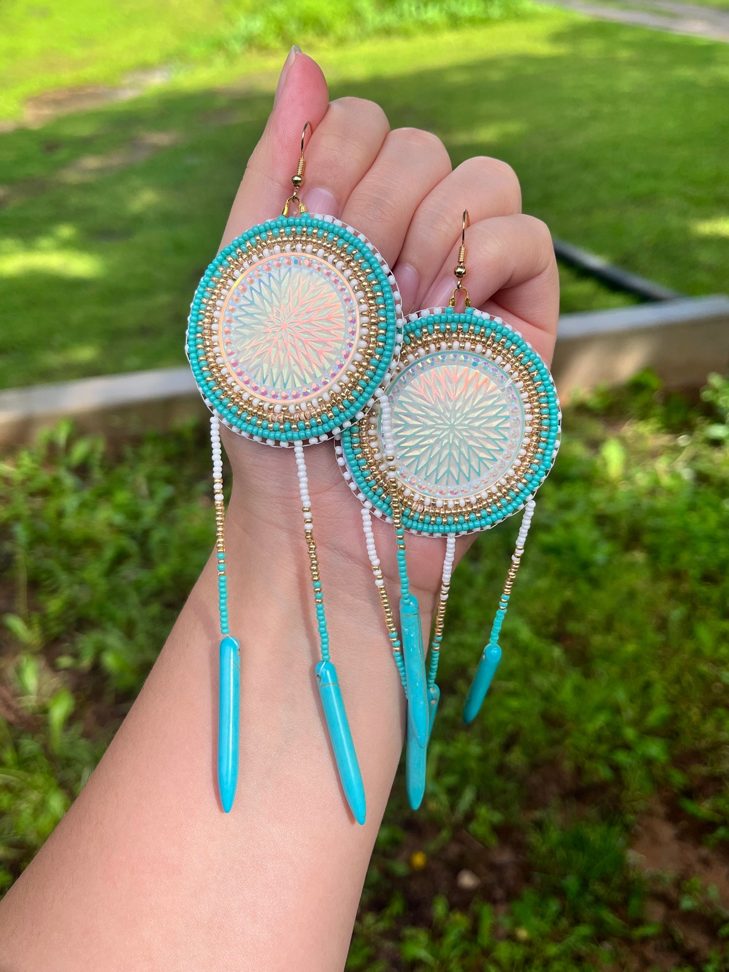 Turquoise Dream Catcher Earrings