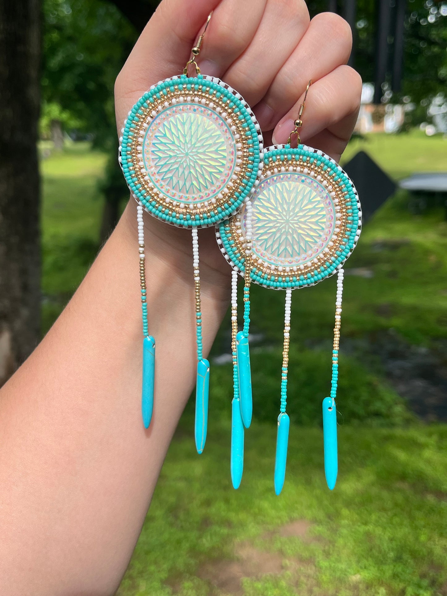 Turquoise Dream Catcher Earrings