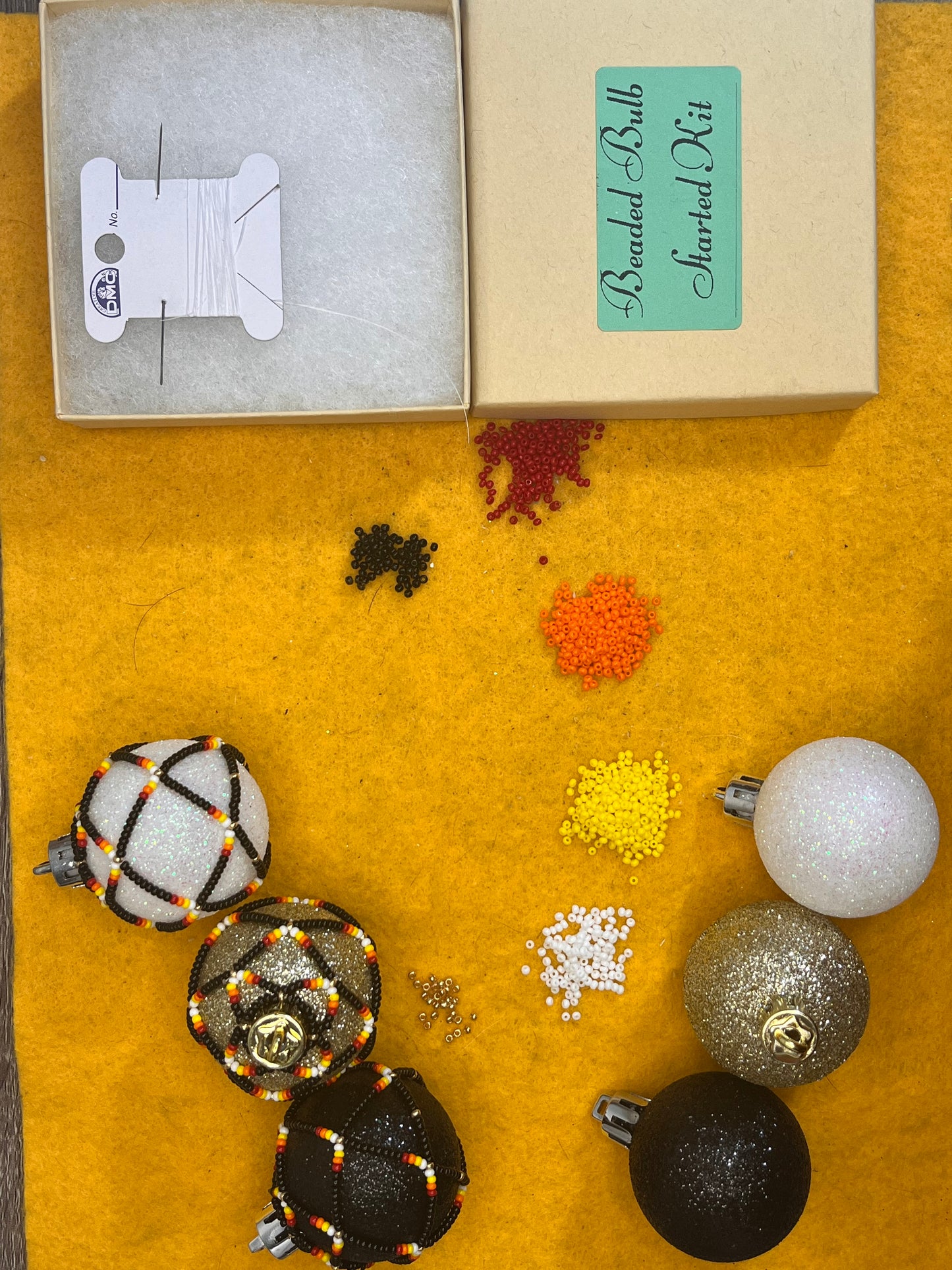 Matte Gold- Beaded Bulb Starter Kit