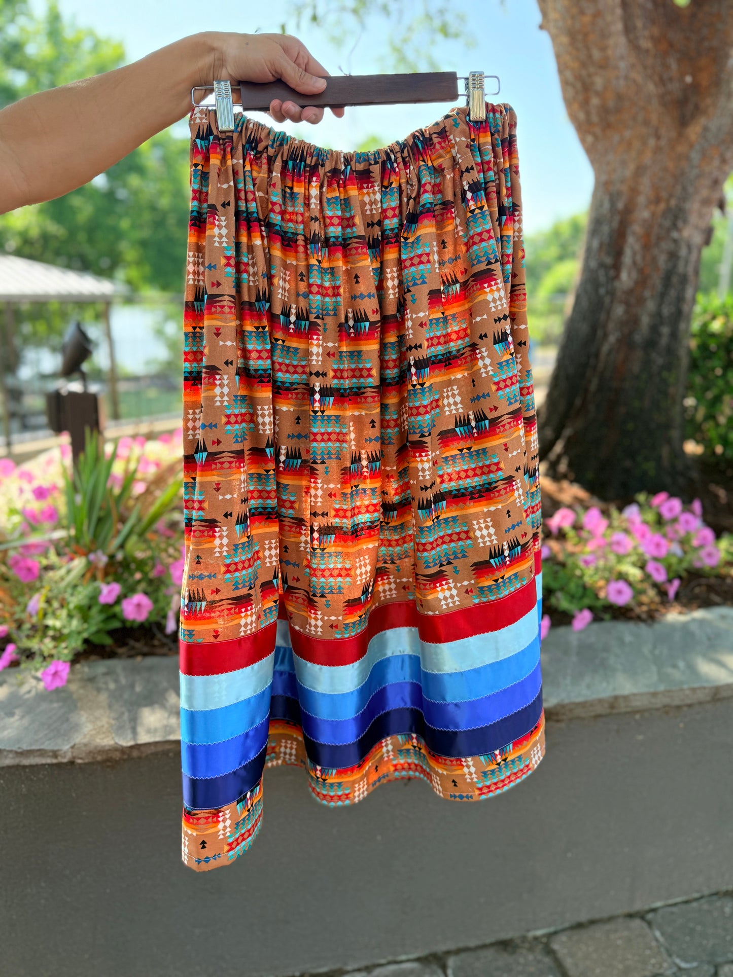 Tribal Print Ribbon Skirt
