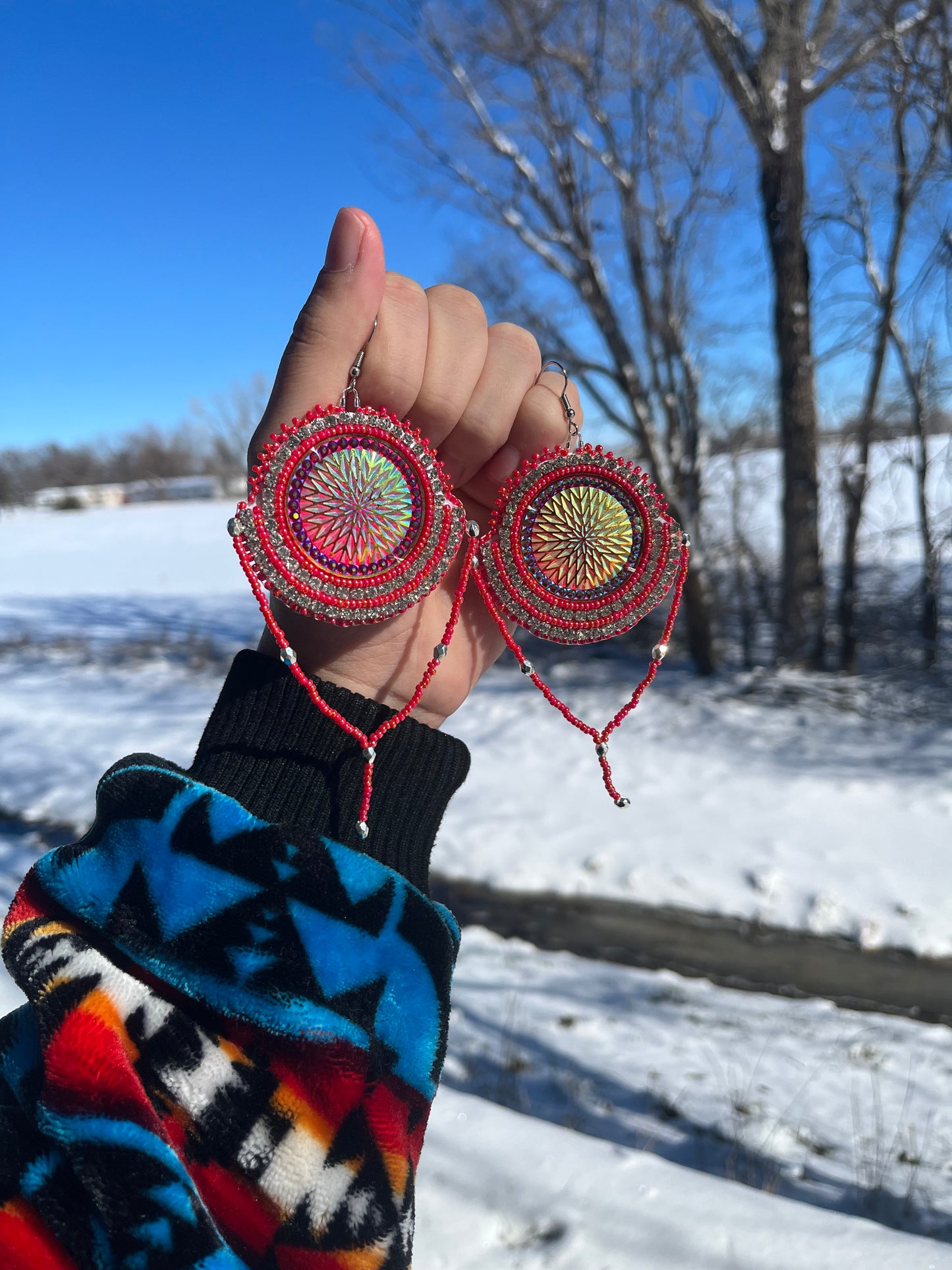 Snowflake Valentine Earrings