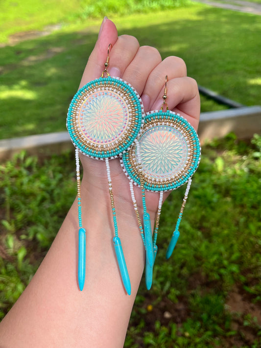 Turquoise Dream Catcher Earrings