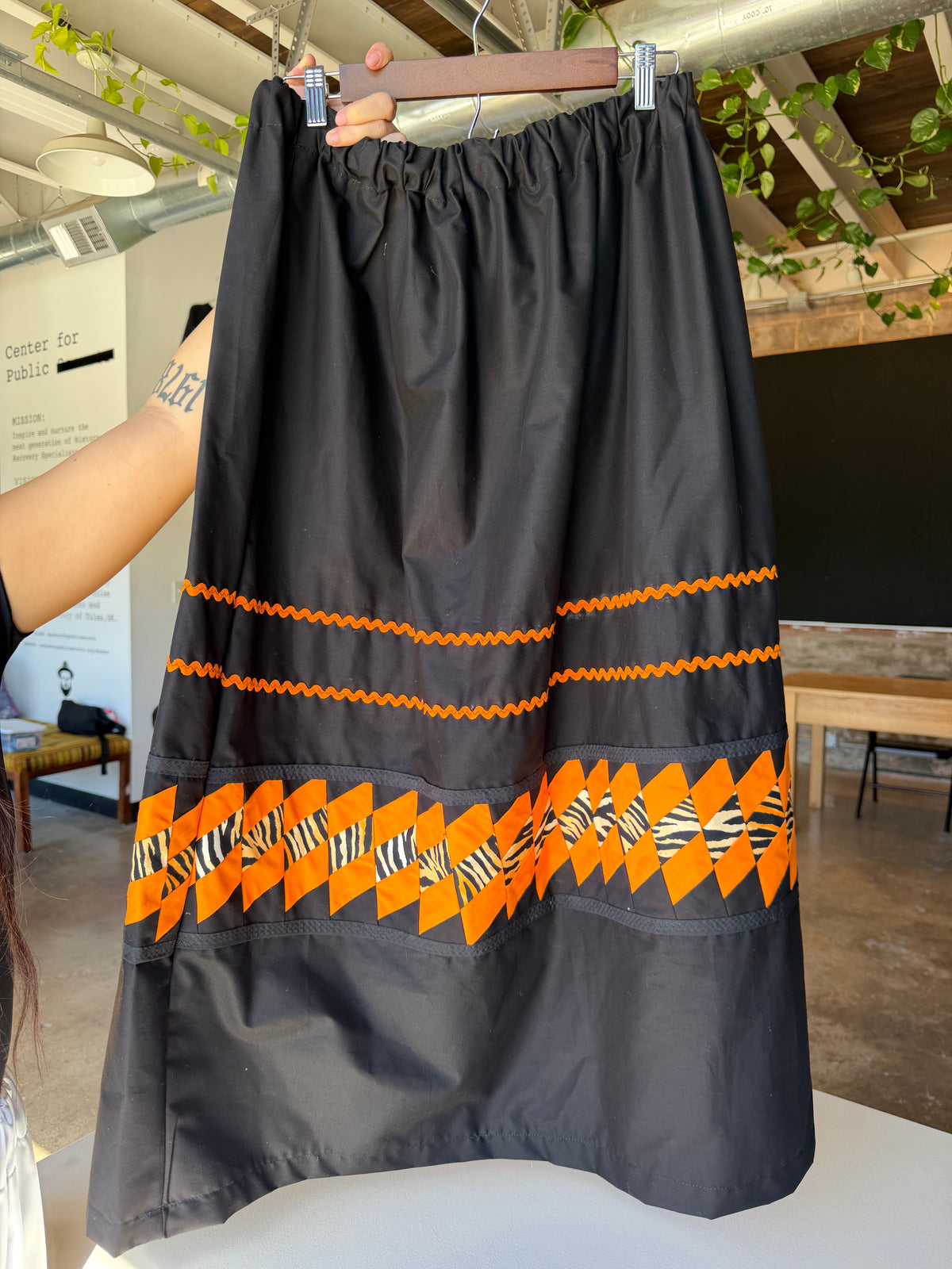 Tiger Patchwork Ribbon Skirt
