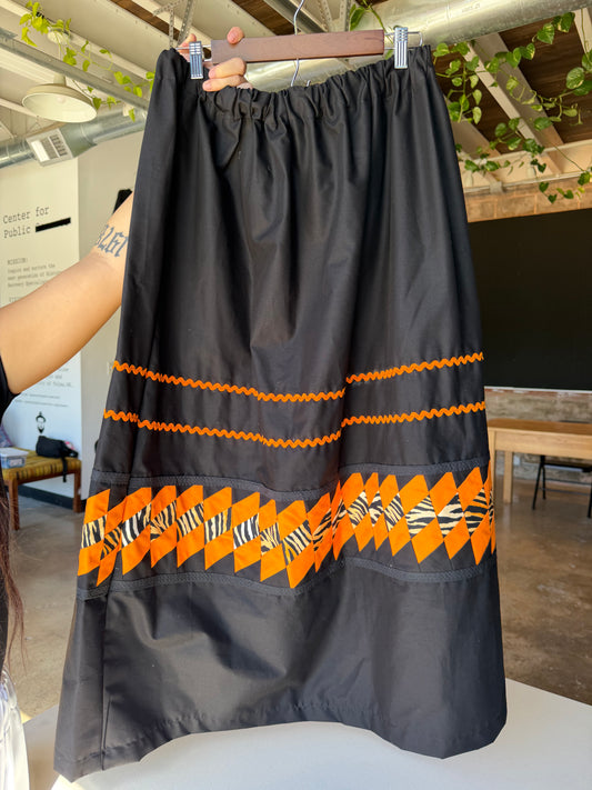 Tiger Patchwork Ribbon Skirt