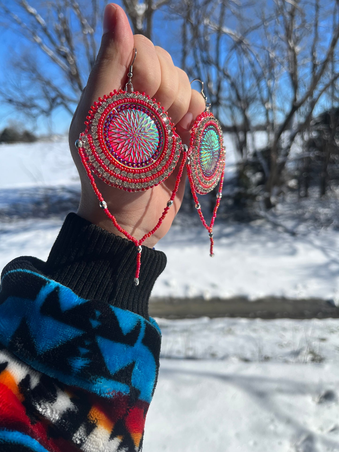 Snowflake Valentine Earrings