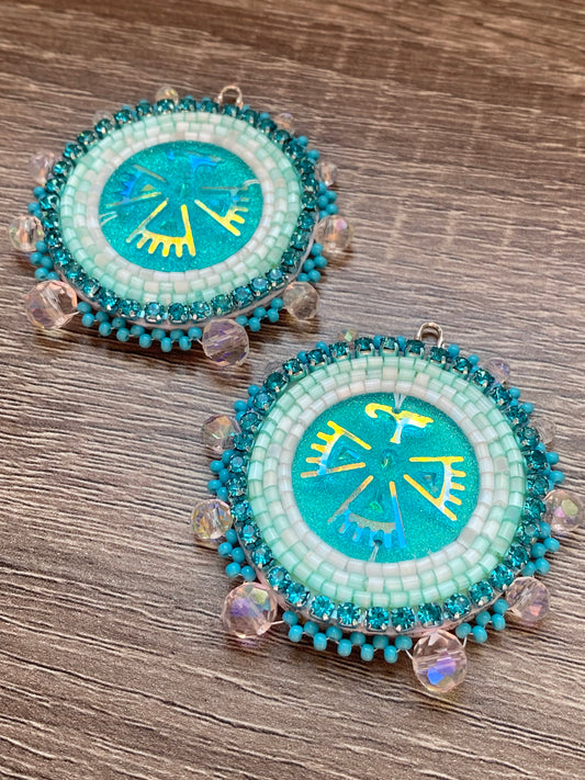 Blue Silk Earrings