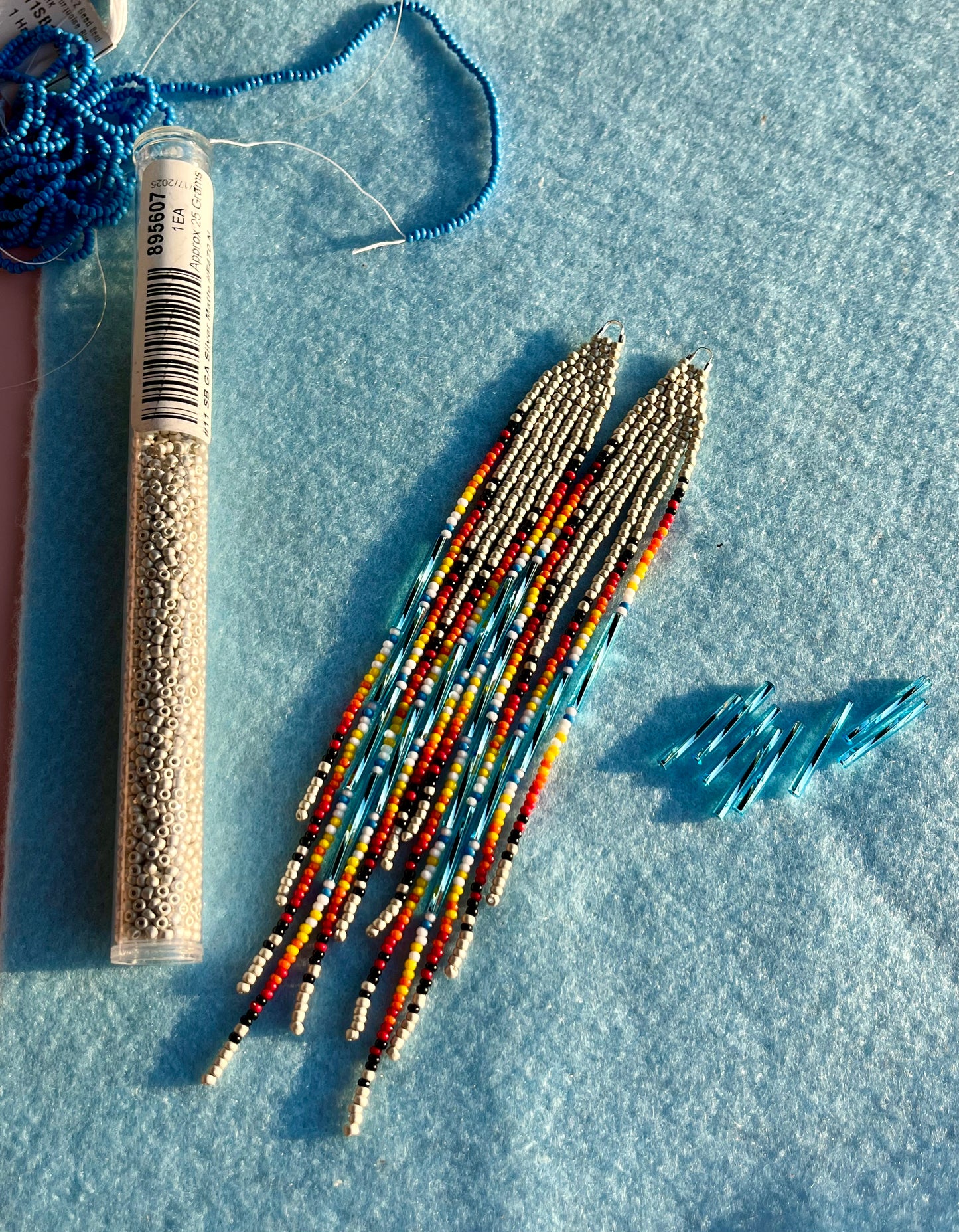 6.5 In Shoulder Dusters! Silver and Icy Fire