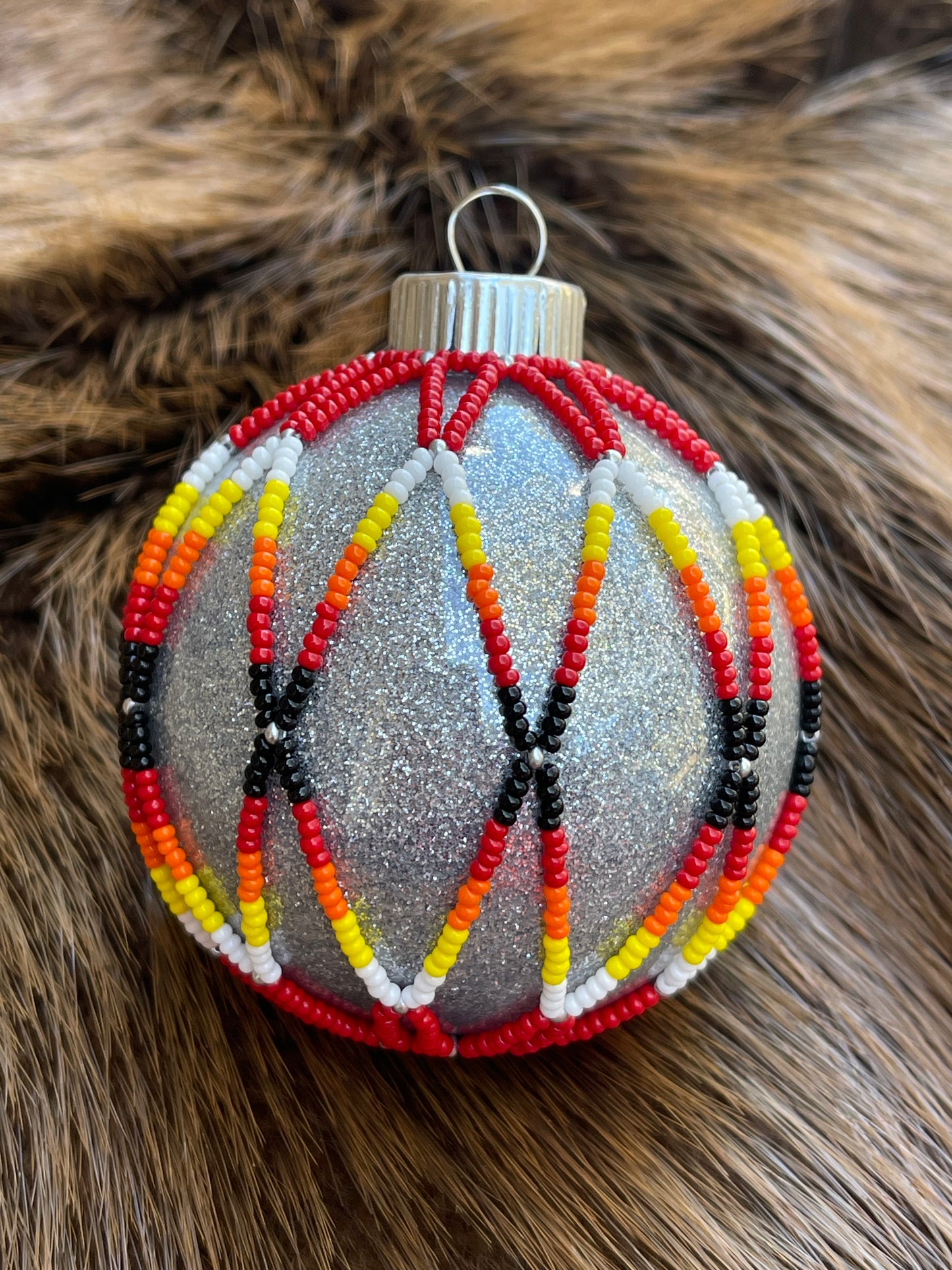 Red and Silver Ornament