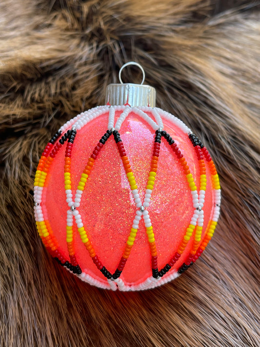 White and Coral Ornament