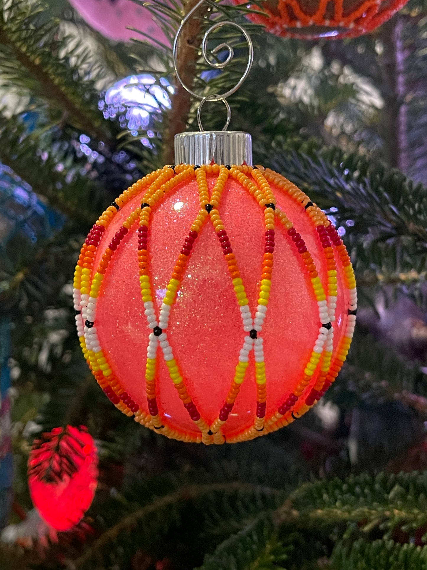 Orange Plastic Ornament