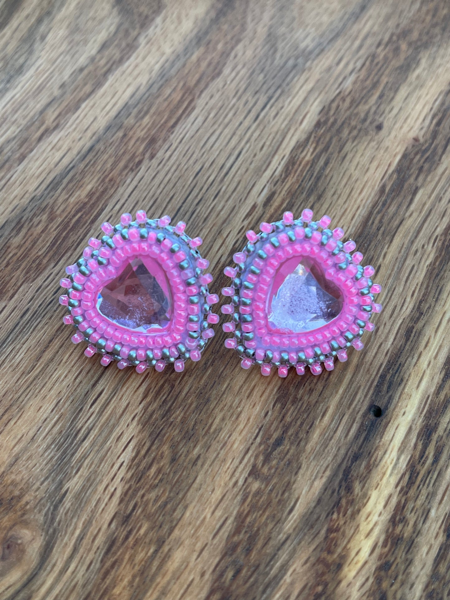 Pink Stud Earrings