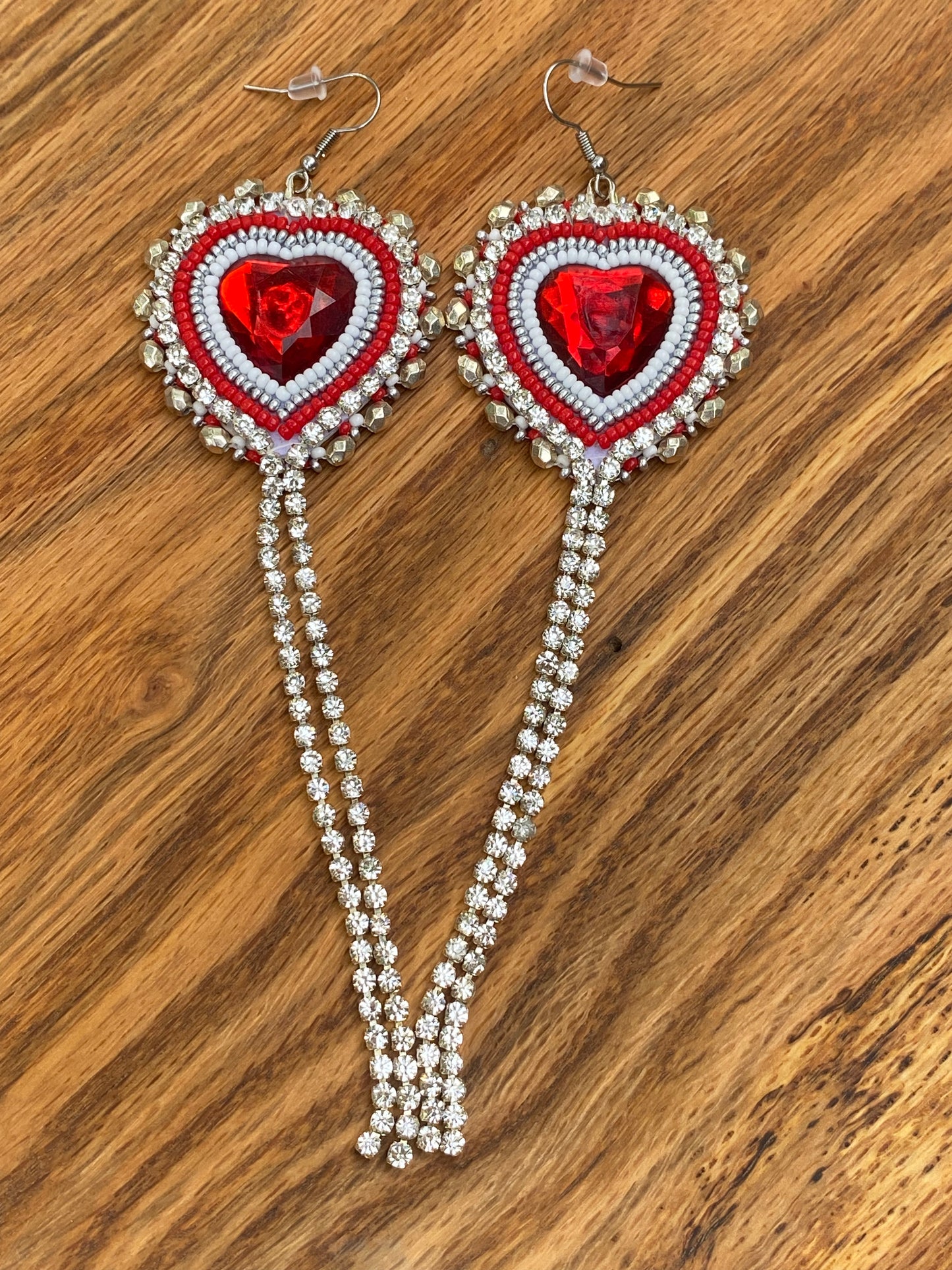 Red Heart Earrings