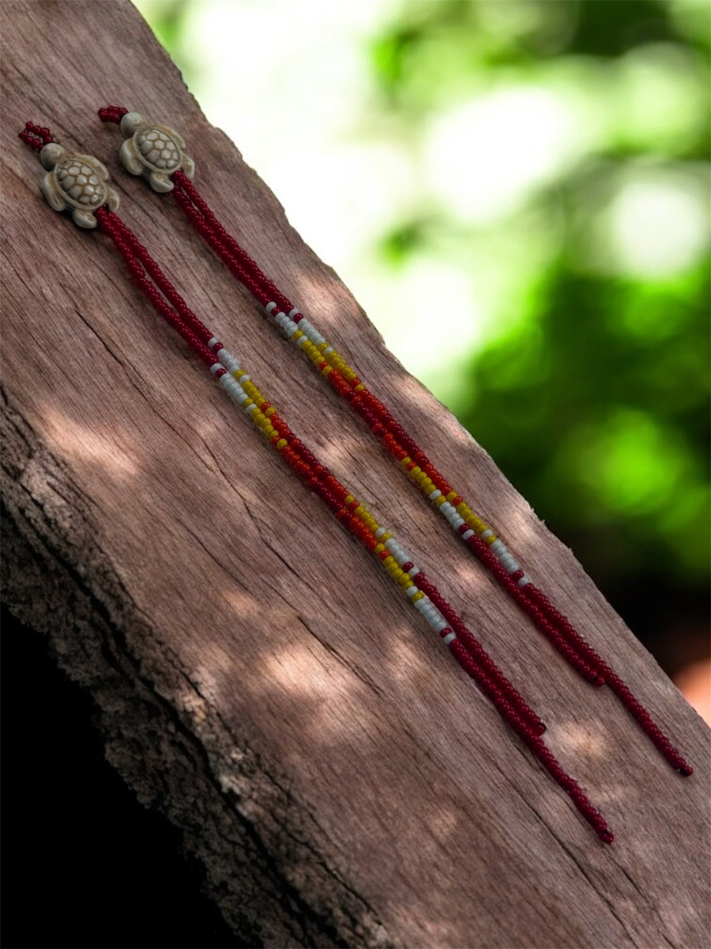 Turtle beaded earrings