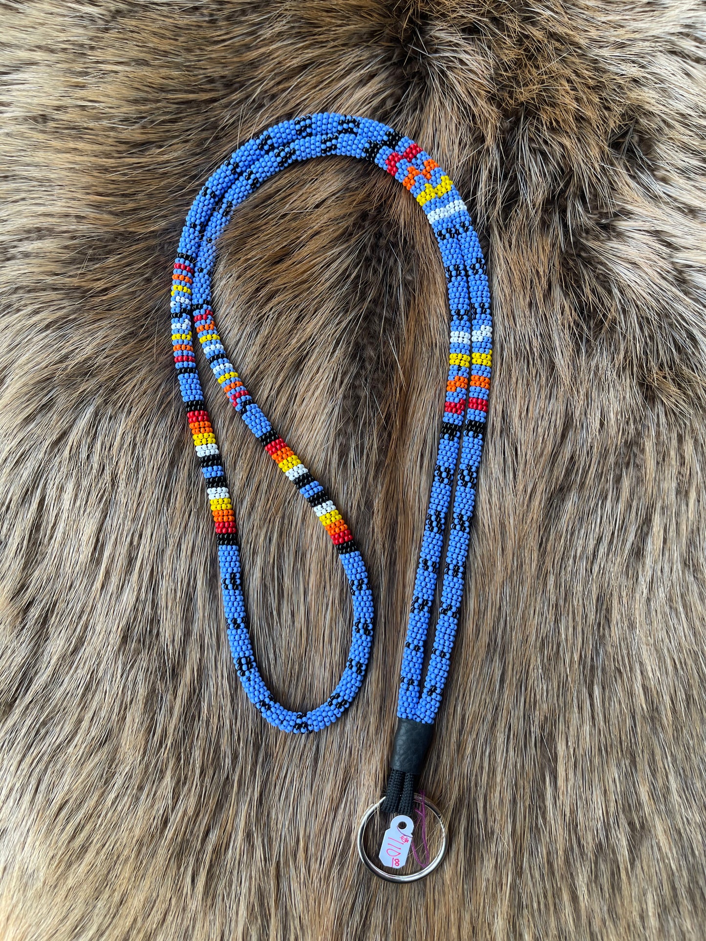 Matte Blue/Fire Color Lanyard