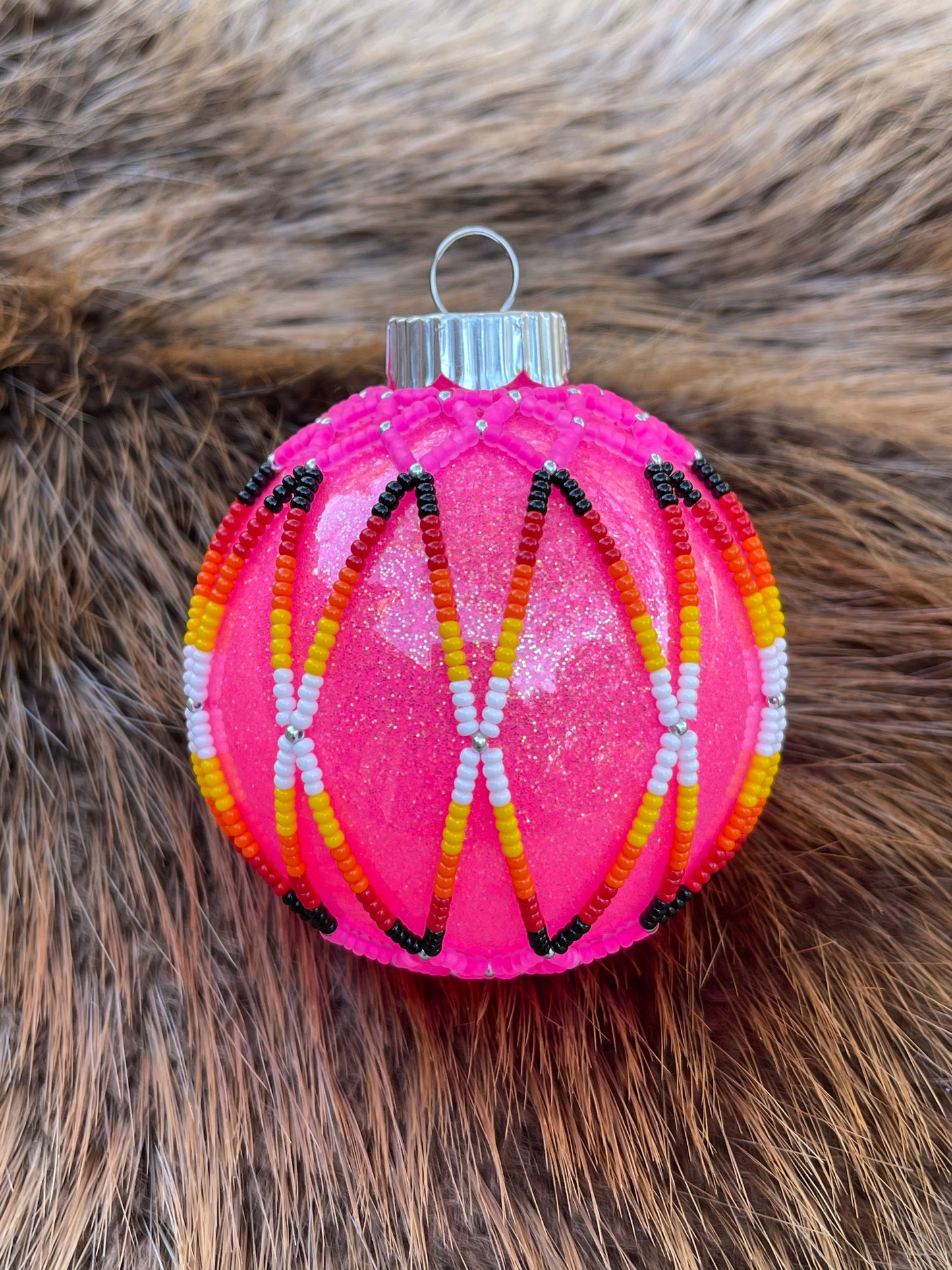 2.5” Plastic / Glittered on the inside