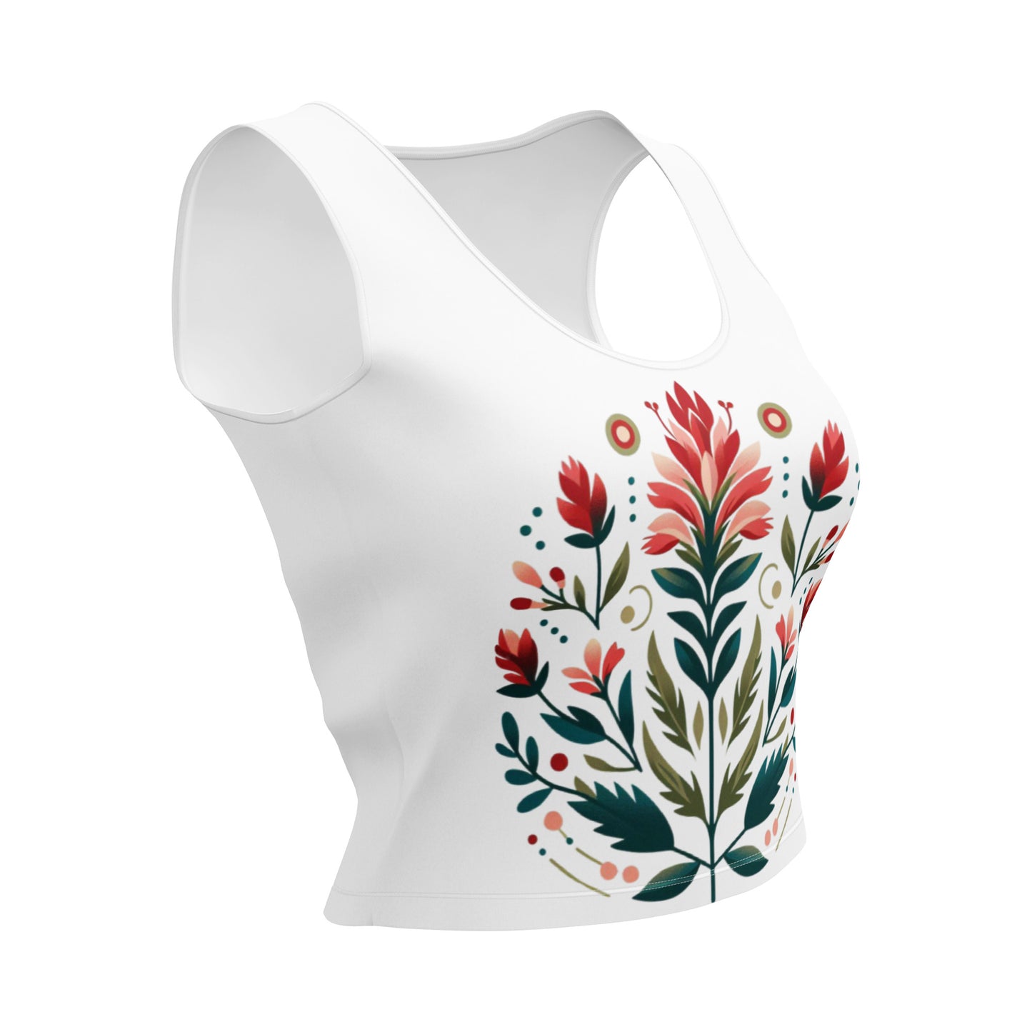 Indian Paintbrush Flower Crop Top