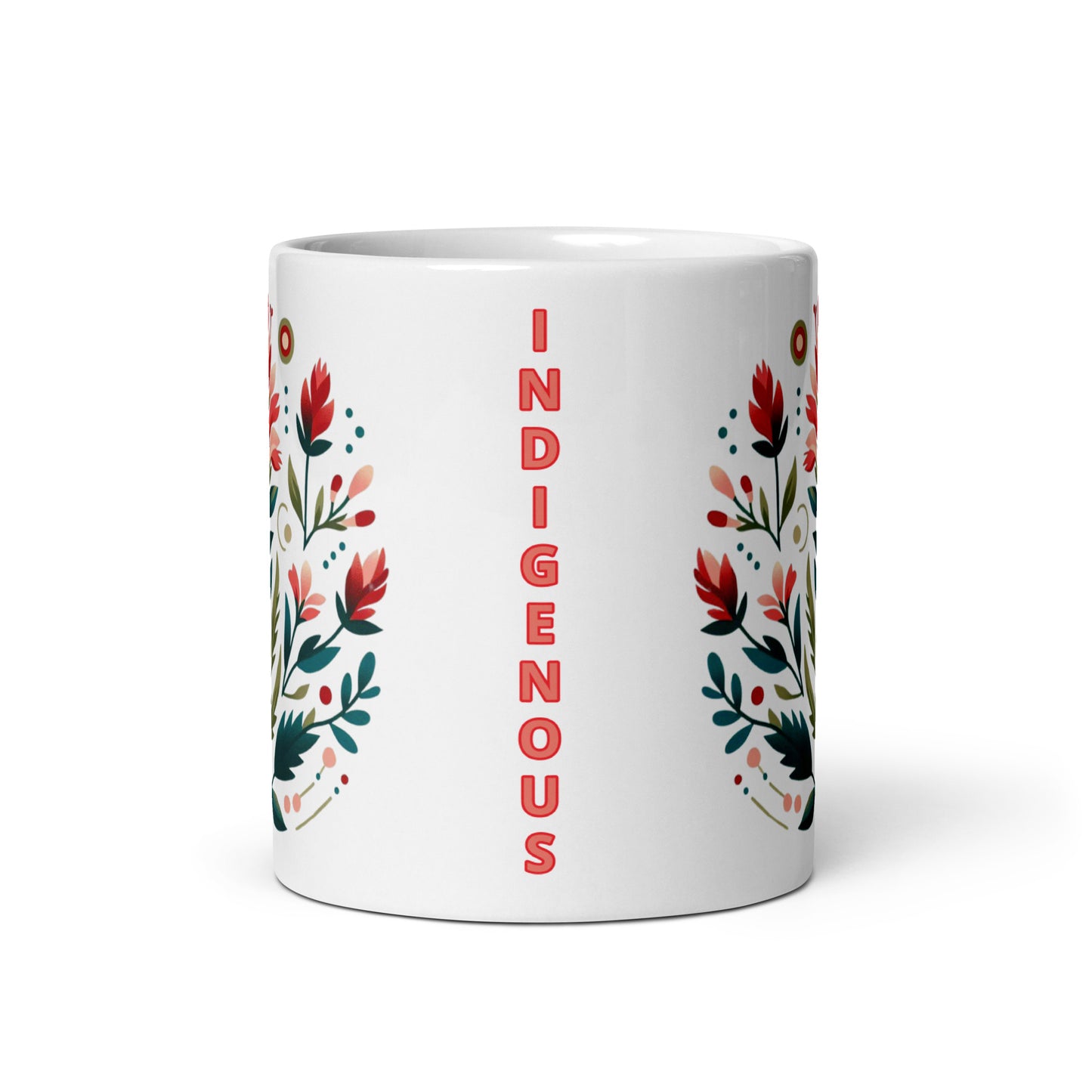 Indian Paintbrush Flower White glossy mug