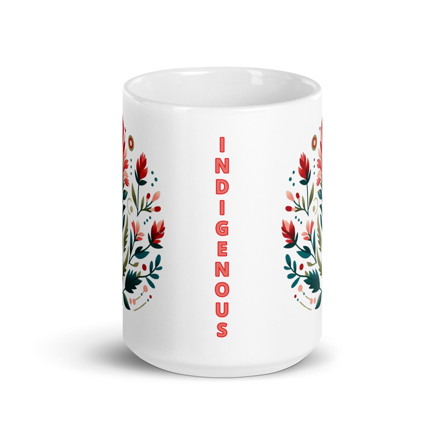 Indian Paintbrush Flower White glossy mug