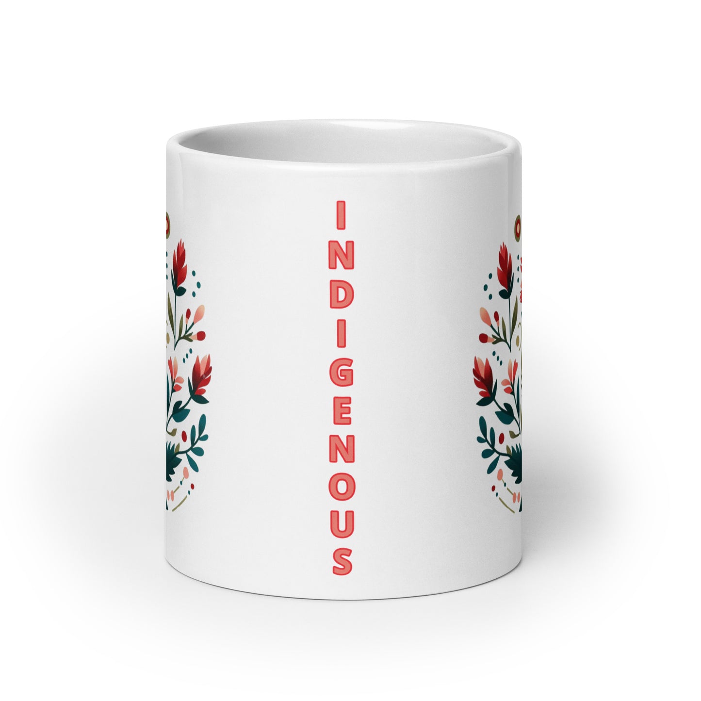 Indian Paintbrush Flower White glossy mug