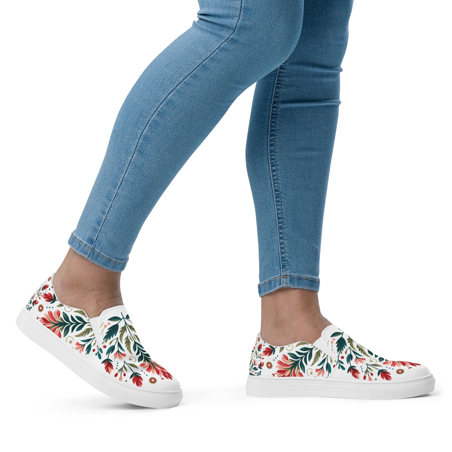 Indian Paintbrush Flower Women’s slip-on canvas shoes